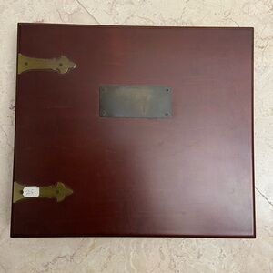 Vintage 1992 Bombay Company Wood&Brass Mahogany Photo Album